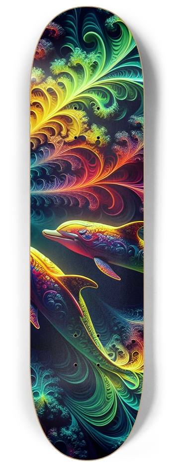 Seamless Fractal Dolphin Tile 0004 8K #3