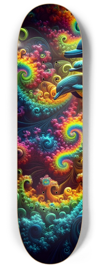 Seamless Fractal Dolphin Tile 0015 8K #1