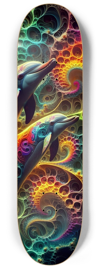 Seamless Fractal Dolphin Tile 0029 8K #3