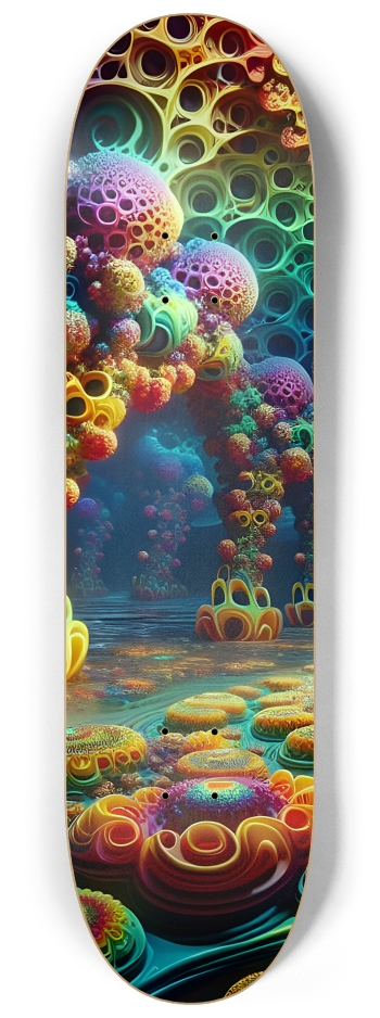 Psychedelic Fractal Vishnu 0010 8K #1 8-1/4 Skateboard Deck