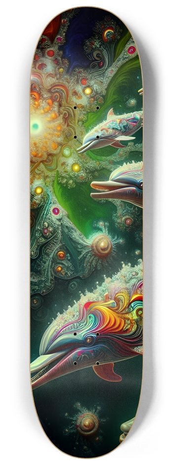 Seamless Fractal Dolphin Tile 0014 8K #2