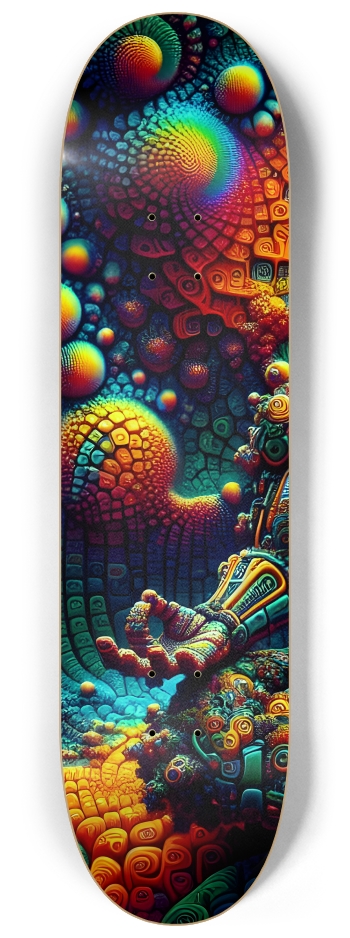 Psychedelic Fractal Zen Meditation 0004 8K #1 8-1/4 Skateboard Deck