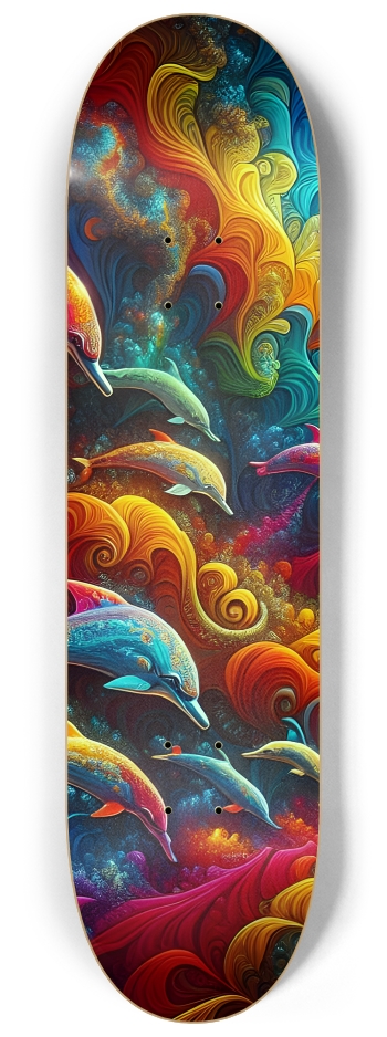 Seamless Fractal Dolphin Tile 0020 8K #1