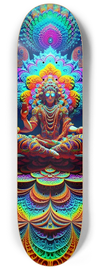 Psychedelic Fractal Vishnu 0002 8K #2 8-1/4 Skateboard Deck