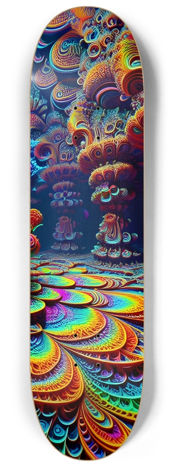 Psychedelic Fractal Vishnu 0002 8K #3 8-1/4 Skateboard Deck