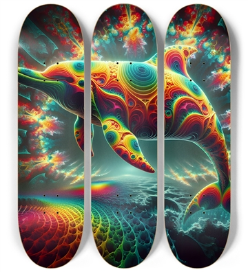 Seamless Fractal Dolphin Tile 0002 8K