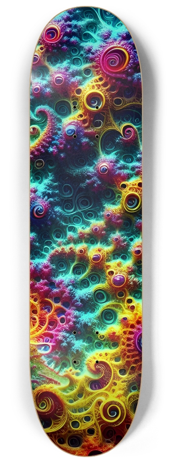 Psychedelic Fractal Vishnu 0007 8K #3 8-1/4 Skateboard Deck