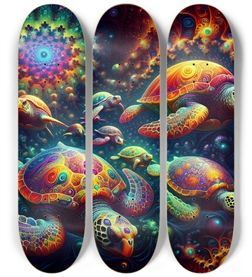 Fractal Sea Turtle Tile 0005 8k