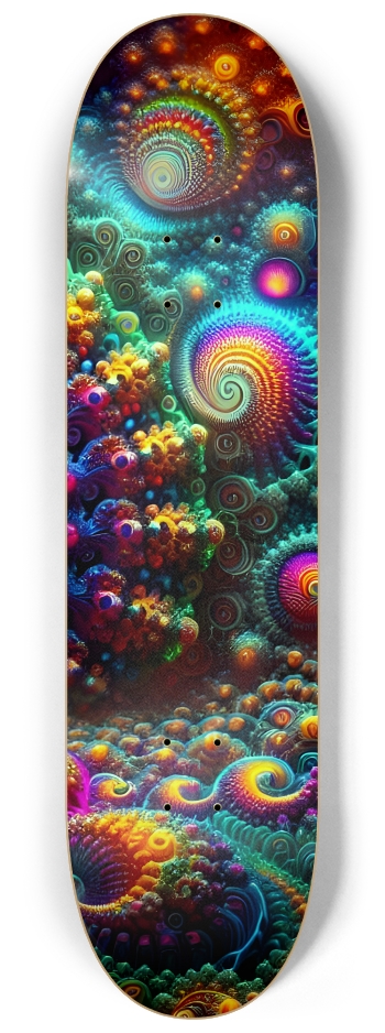 Psychedelic Fractal Vishnu 0004 8K #3 8-1/4 Skateboard Deck