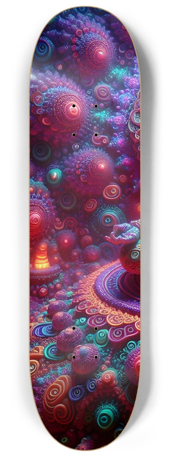 Psychedelic Fractal Vishnu 0003 8K #1 8-1/4 Skateboard Deck