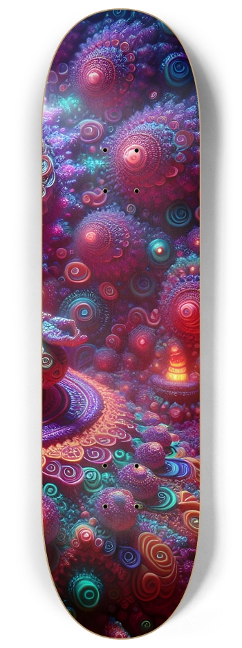 Psychedelic Fractal Vishnu 0003 8K #3 8-1/4 Skateboard Deck