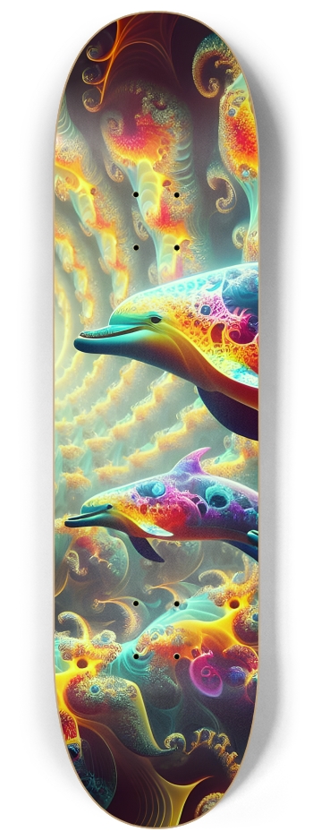 Seamless Fractal Dolphin Tile 0011 8K #2