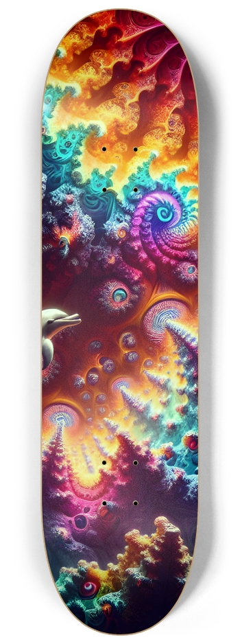 Seamless Fractal Dolphin Tile 0028 8K #3