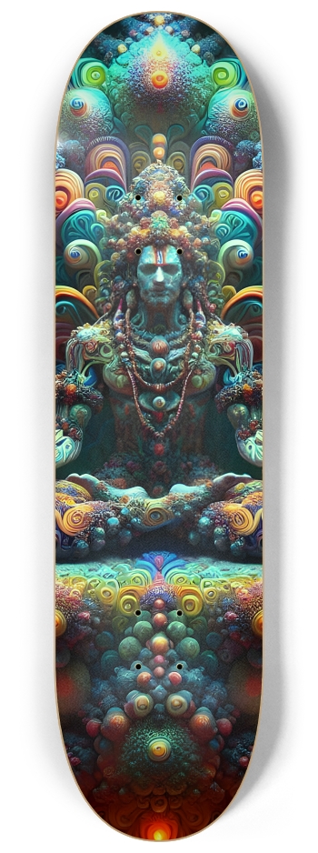 Psychedelic Fractal Vishnu 0001 8K #2 8-1/4 Skateboard Deck