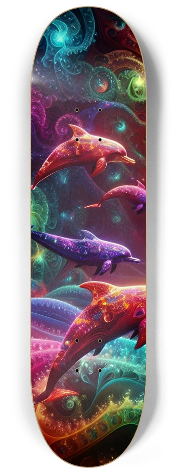 Seamless Fractal Dolphin Tile 0027 8K #1