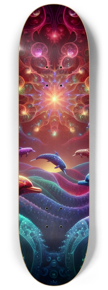 Seamless Fractal Dolphin Tile 0027 8K #2