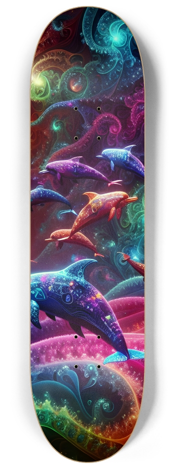 Seamless Fractal Dolphin Tile 0027 8K #3