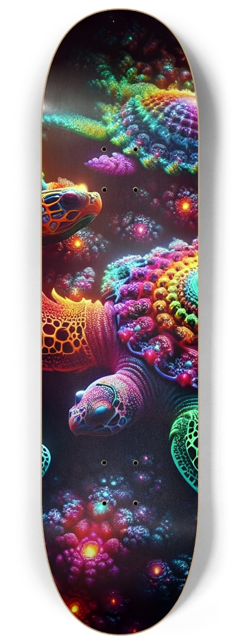 Fractal Sea Turtle Tile 0009 8K #3 8-1/4 Skateboard Deck