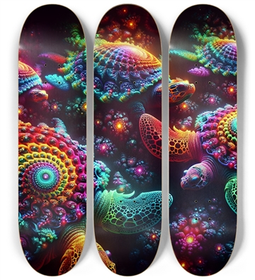 Fractal Sea Turtle Tile 0009 8K