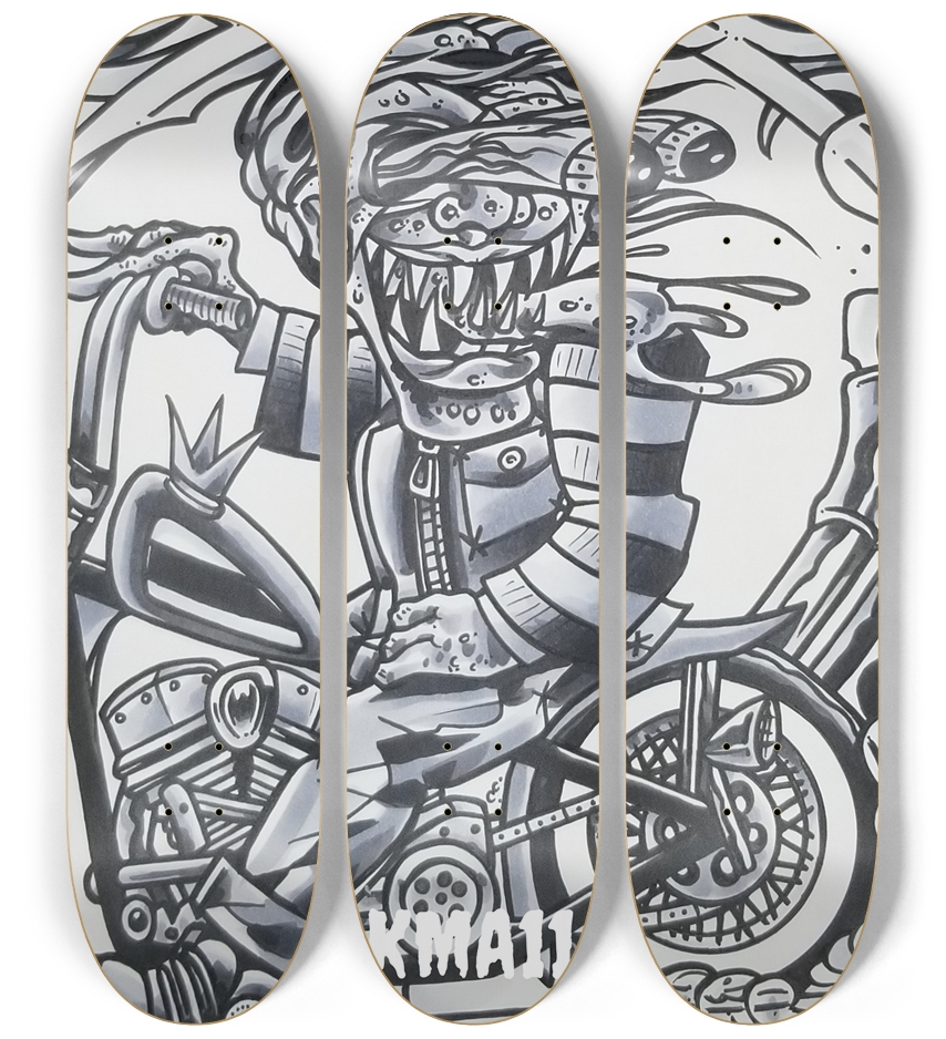 KMA11 RIDEORDIE Skateboard Series 3 Deck Wall Series