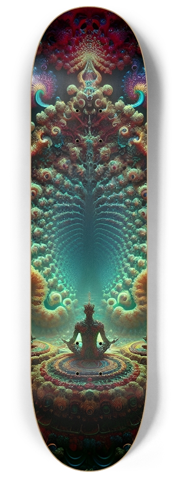 Psychedelic Fractal Zen Meditation 0012 8K 8-1/4 Skateboard Deck