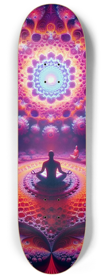 Psychedelic Fractal Zen Meditation 0019 8K 8-1/4 Skateboard Deck