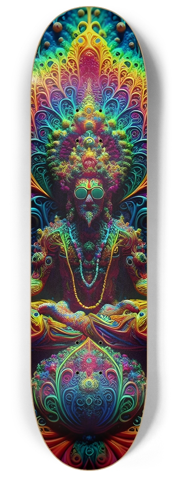 Psychedelic Fractal Zen Meditation 0011 8K 8-1/4 Skateboard Deck