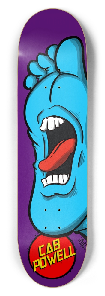 Screaming Foot - Tribute to Jim Phillips 8-1/2 Skateboard Deck