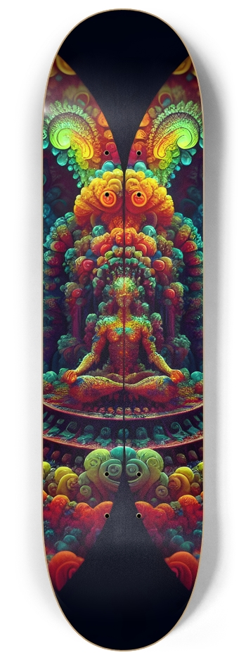 Psychedelic Fractal Zen Meditation 0010 8K #2 8-1/4 Skateboard Deck
