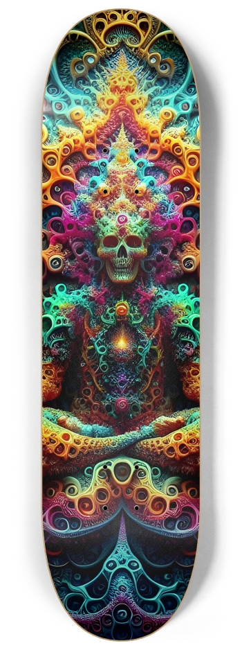 Psychedelic Fractal Zen Meditation 0014 8K #2 8-1/4 Skateboard Deck