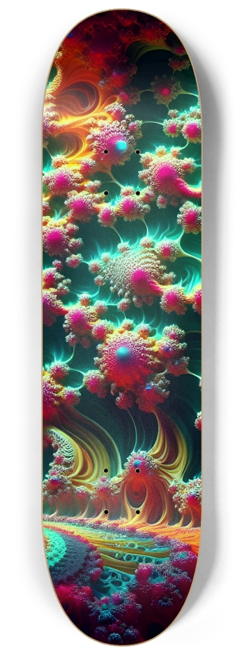 Psychedelic Fractal Zen Meditation 0007 8K #3 8-1/4 Skateboard Deck