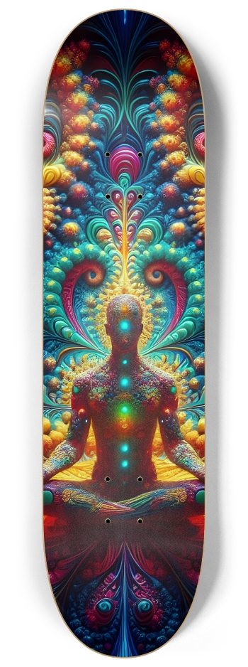 Psychedelic Fractal Zen Meditation 0015 8K #2 8-1/4 Skateboard Deck