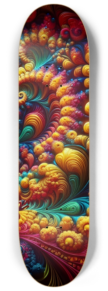Psychedelic Fractal Zen Meditation 0015 8K #3 8-1/4 Skateboard Deck