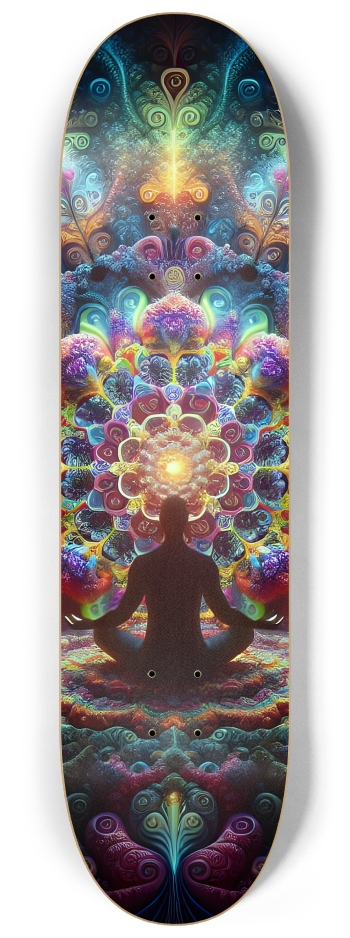 Psychedelic Fractal Zen Meditation 0018 8K #2 8-1/4 Skateboard Deck