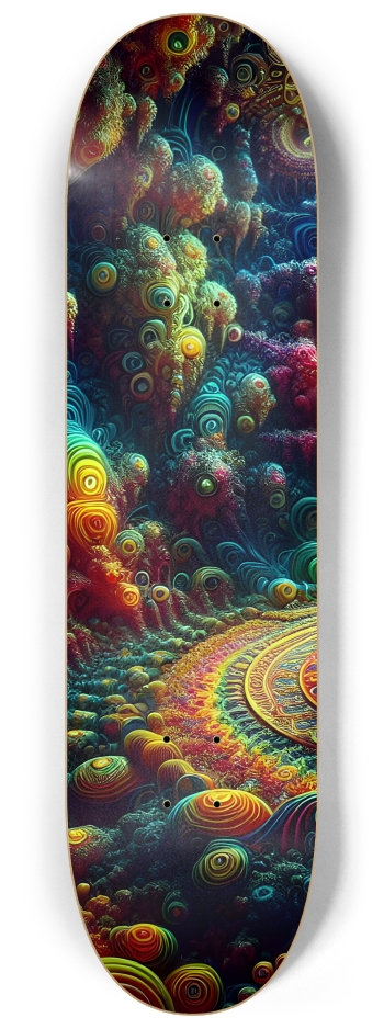 Psychedelic Fractal Zen Meditation 0016 8K #1 8-1/4 Skateboard Deck