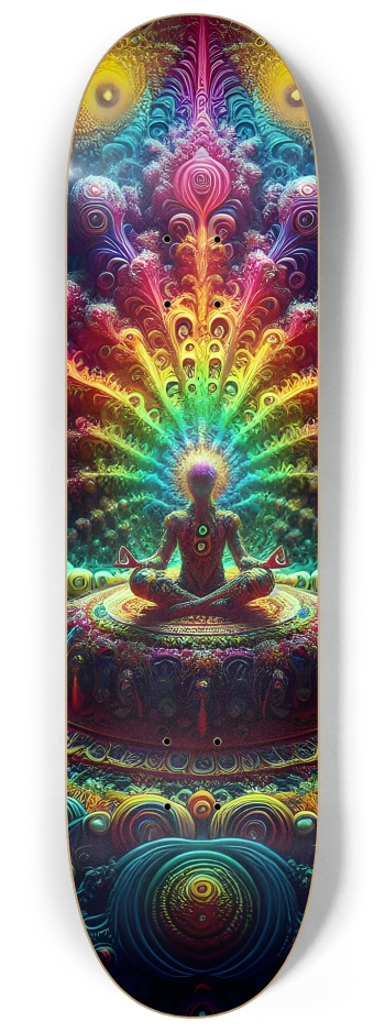 Psychedelic Fractal Zen Meditation 0016 8K #2 8-1/4 Skateboard Deck
