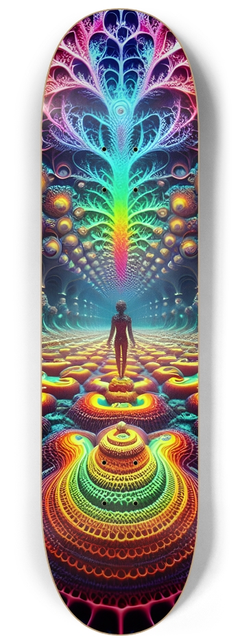 Psychedelic Fractal Zen Meditation 0008 8K #2 8-1/4 Skateboard Deck