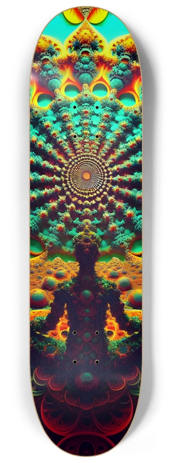 Psychedelic Fractal Zen Meditation 0013 8K #2 8-1/4 Skateboard Deck