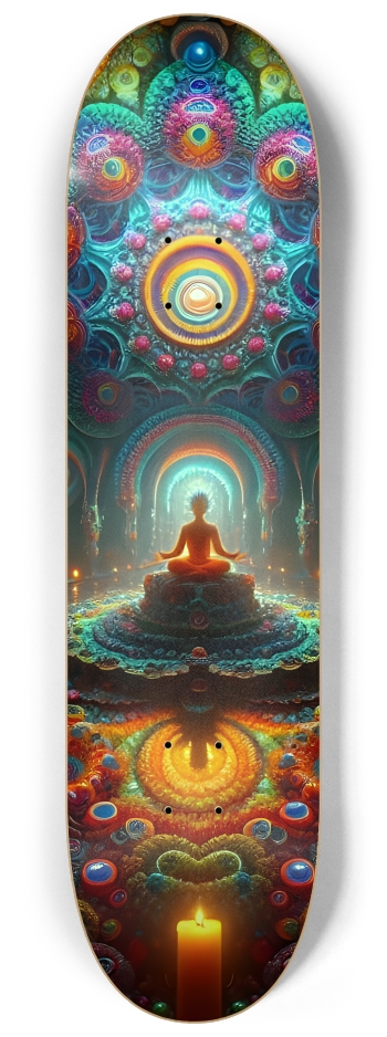 Psychedelic Fractal Zen Meditation 0009 8K #2 8-1/4 Skateboard Deck