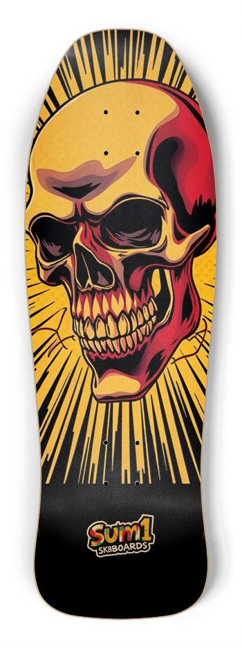 sum1sk8boards skull old school shape Shredder Shape