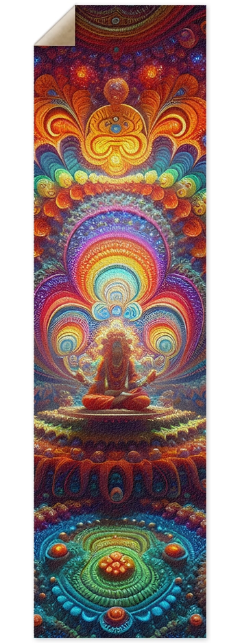 Griptape Psychedelic Fractal Zen Meditation 0017 8K 9 x 33 Inch Griptape