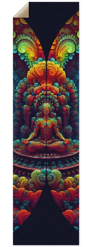 Griptape Psychedelic Fractal Zen Meditation 0010 8K 9 x 33 Inch Griptape