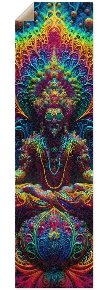 Griptape Psychedelic Fractal Zen Meditation 0011 8K 9 x 33 Inch Griptape
