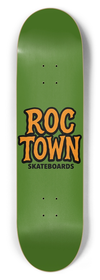Roc Town “Logo Green” 8-1/2 Skateboard Deck