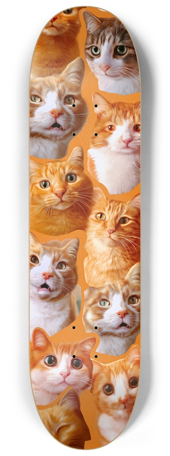 orange cat gif Custom Skateboard