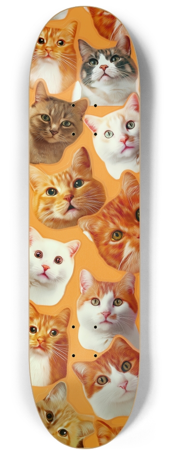 Orange cat meme custom Skateboard Series #1