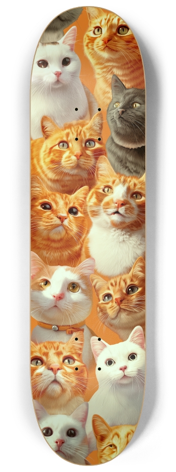 Orange cat meme custom Skateboard Series #2