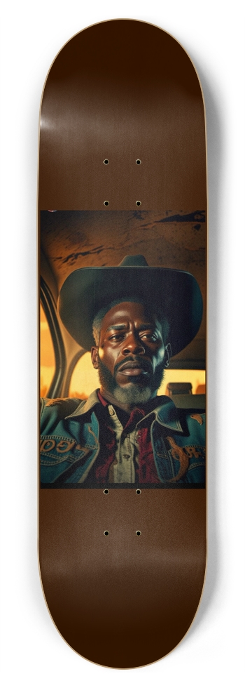Black cowboy 8-3/4 Inch Skateboard