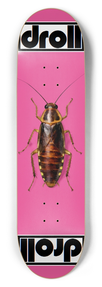 roach on hot pink 8-1/2 Skateboard Deck