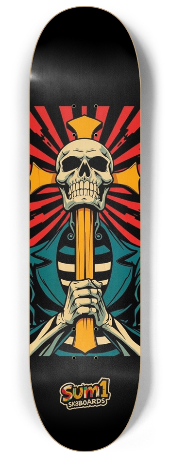 sum1sk8boards skull & cross 8 1/4 board  8-1/4 Skateboard Deck